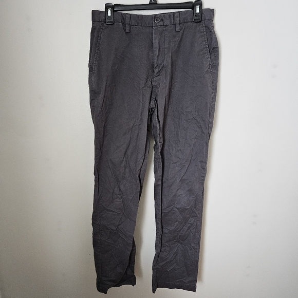 Kirkland Signature Pants Chino Dark Gray Neutral Business Casual Cotton Classic - Picture 10 of 10